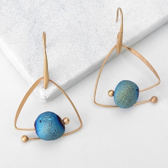 Jewelry - 5 🌟  Titanium Druzy Dangle Earrings